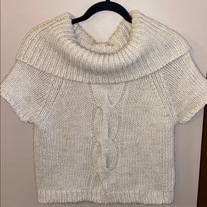 The Limited Pullover Cropped Cream Sweater